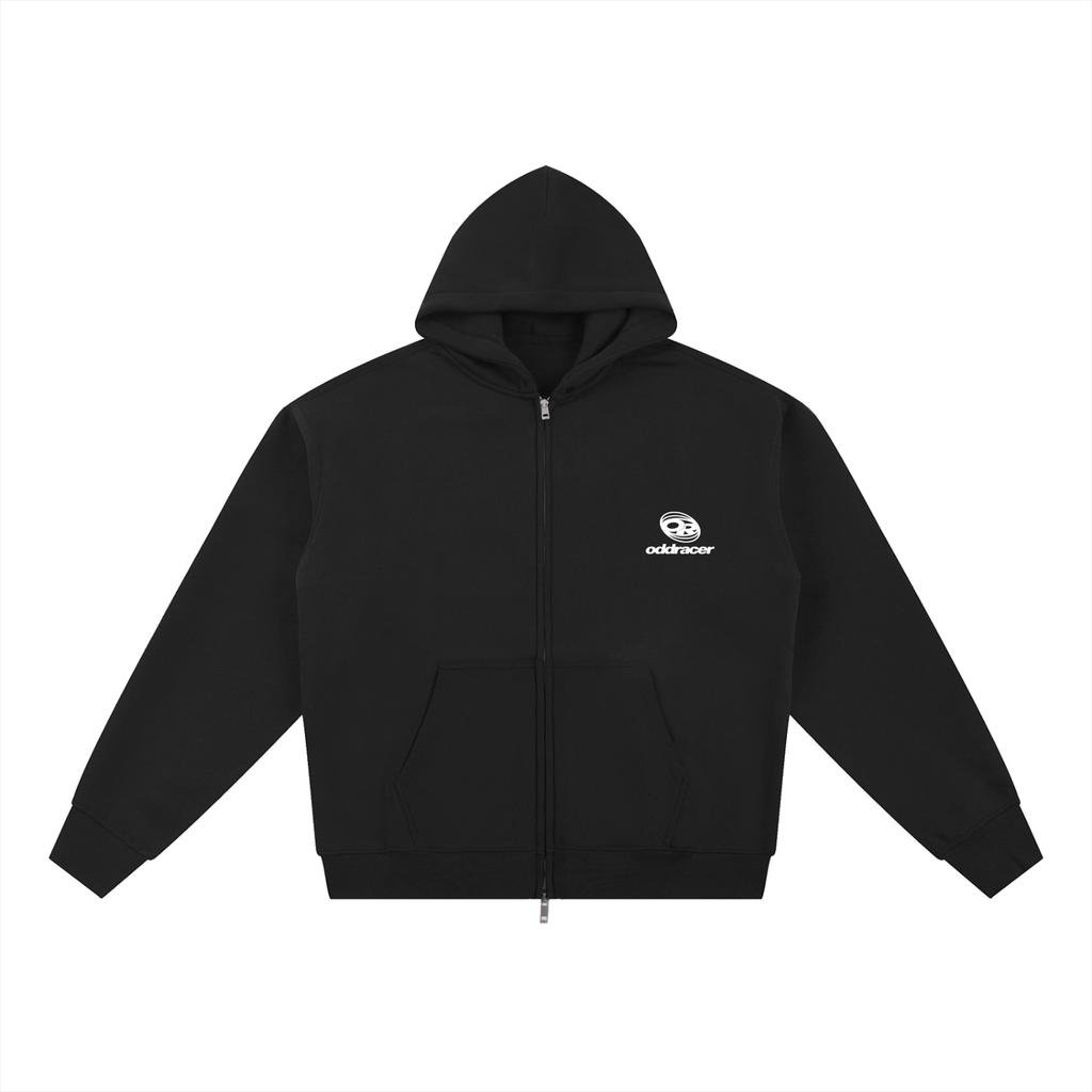 Essential Zip-up Hoodie Black