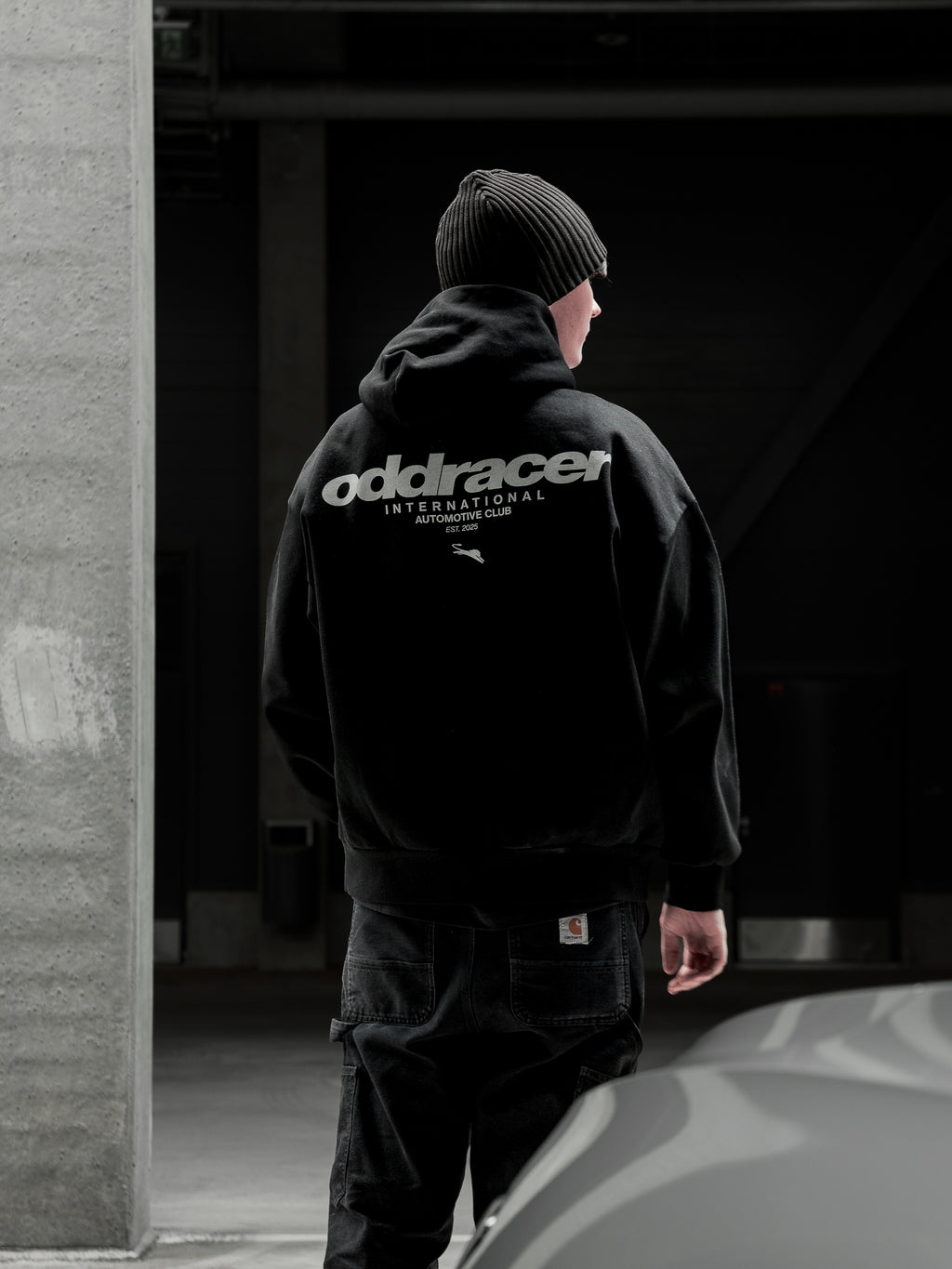 automotive club hoodie black