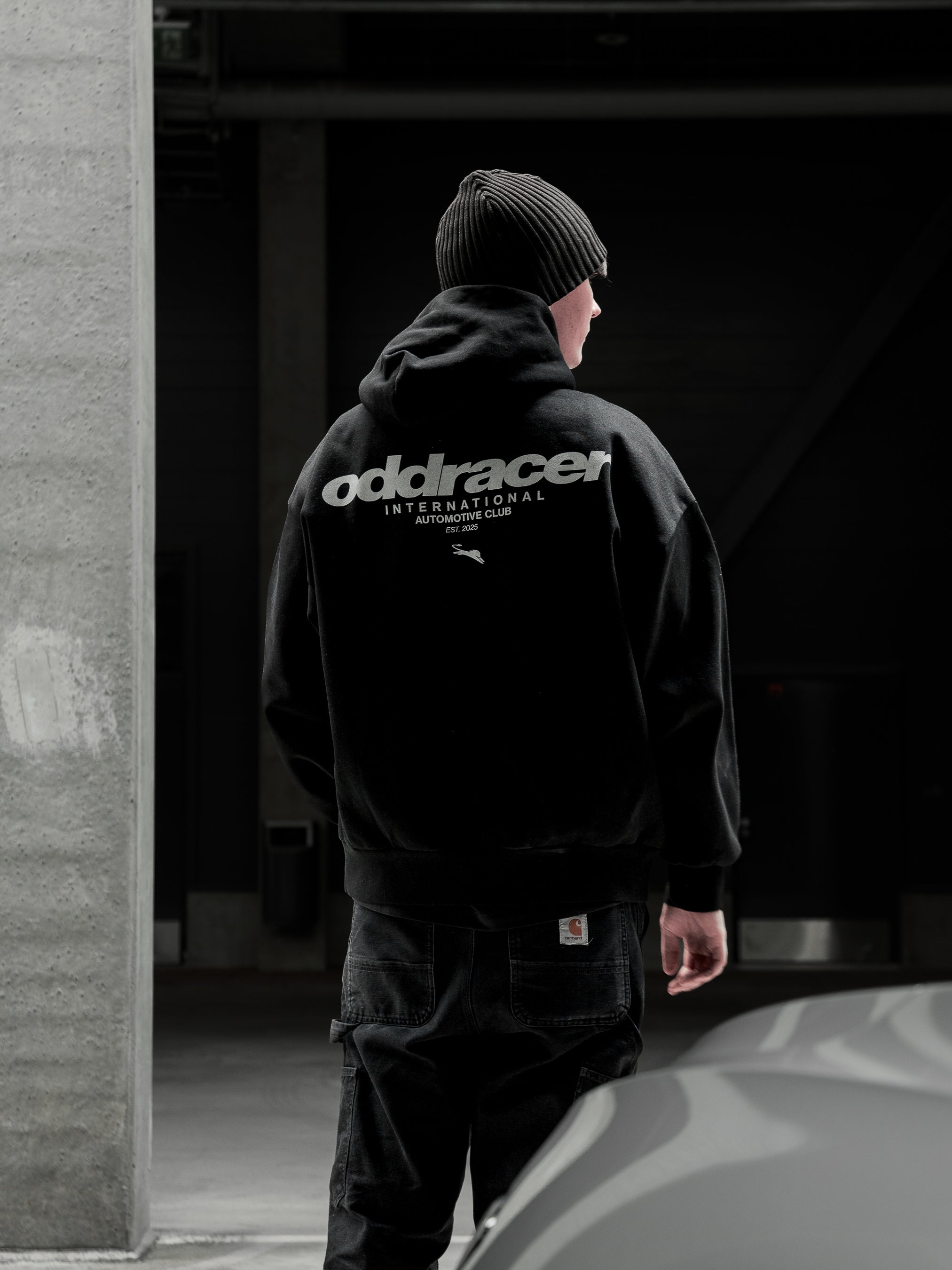 automotive club hoodie black